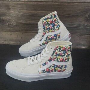 New Vans Sk8‎ Hi Tapered Womens White Sneakers Size 9.5 High Tops Bloomcore
